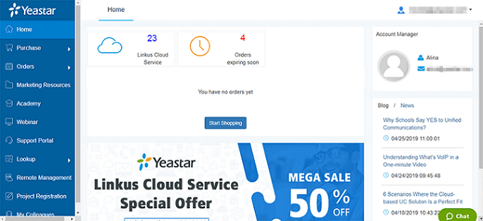 Yeastar Partner Portal