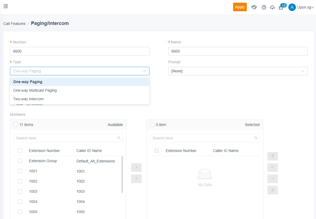 Cloud Pbx Singapore - Intercom